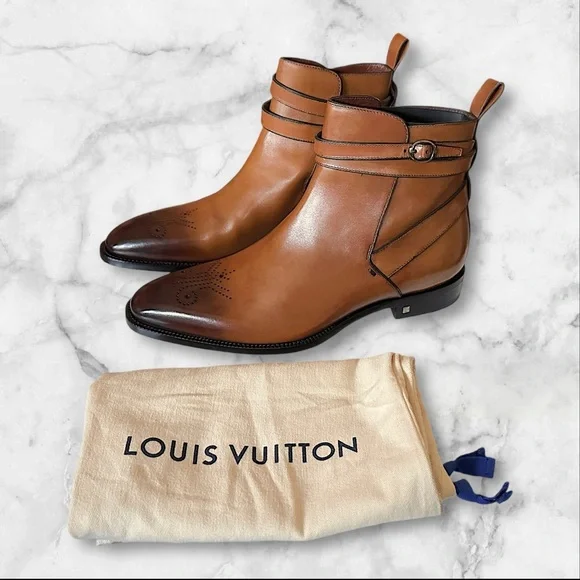 ** Sold** Louis Vuitton Premium Strap Boots - Picture 10 of 10